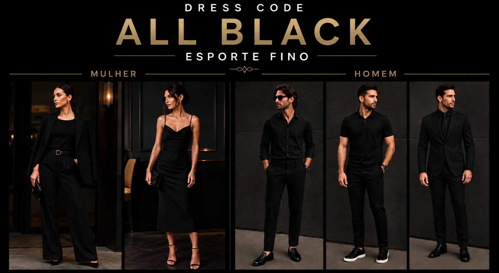 Dress Code All Black Esporte Fino
